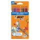 Карандаши цветные BIC "Evolution Stripes", 12 цветов, шестигранные, грифель 9505221