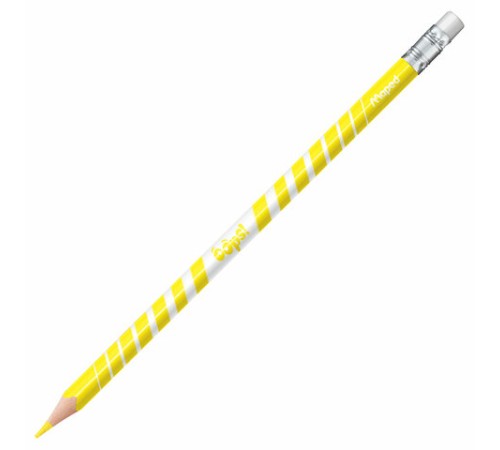 Карандаши цветные стираемые с ластиком MAPED (Франция) "Color'Peps Oops", 12 цветов, трехгранные, 832812