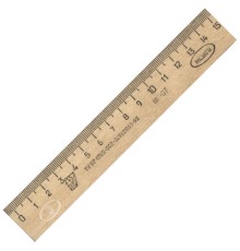 Линейка деревянная 15 см, ЛП-150, МОЖГА, С03