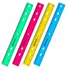 Линейка пластиковая 30 см, BRAUBERG 