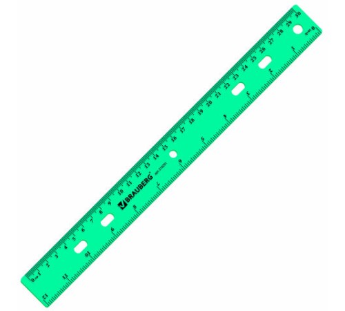 Линейка пластиковая 30 см, BRAUBERG "Crystal", тонированная, ассорти, 210291 Линейка пластиковая 30 см, BRAUBERG "Crystal", тонированная, ассорти, 210291