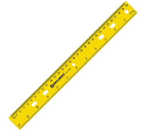Линейка пластиковая 30 см, BRAUBERG "Crystal", тонированная, ассорти, 210291 Линейка пластиковая 30 см, BRAUBERG "Crystal", тонированная, ассорти, 210291