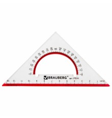 Треугольник пластиковый, угол 45, 13 см, BRAUBERG 