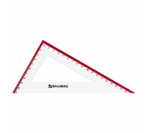 Набор чертежный большой BRAUBERG "Crystal" (линейка 30 см, 2 угольника, транспортир), выделенная шкала, 210297 Набор чертежный большой BRAUBERG "Crystal" (линейка 30 см, 2 угольника, транспортир), выделенная шкала, 210297