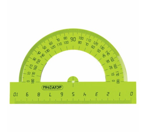 Набор чертежный большой ПИФАГОР (линейка 30 см, 2 треугольника, транспортир), прозрачный, неоновый, пакет, 210629 Набор чертежный большой ПИФАГОР (линейка 30 см, 2 треугольника, транспортир), прозрачный, неоновый, пакет, 210629