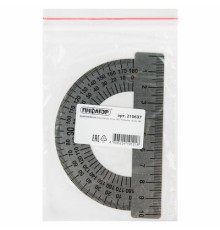 Транспортир 10 см, 180 градусов, металлический, ПИФАГОР, 210637