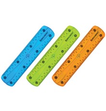 Линейка 15 см гибкая BRAUBERG 
