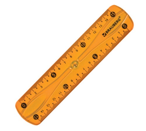 Линейка 15 см гибкая BRAUBERG "FLEX", пластиковая, ассорти, европодвес, 210673 Линейка 15 см гибкая BRAUBERG "FLEX", пластиковая, ассорти, европодвес, 210673