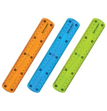 Линейка 20 см гибкая BRAUBERG 
