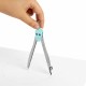 Готовальня BRAUBERG SCHOOL KIT, 11 предметов, циркуль 115 мм, циркуль 125 мм, чертежные принадлежности, мятный цвет, 210706
