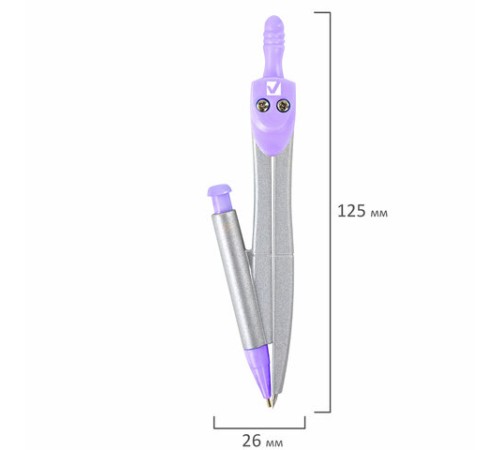 Готовальня BRAUBERG SCHOOL KIT, 9 предметов, циркуль 125 мм, чертежные принадлежности, лаванда, 210713 Готовальня BRAUBERG SCHOOL KIT, 9 предметов, циркуль 125 мм, чертежные принадлежности, лаванда, 210713