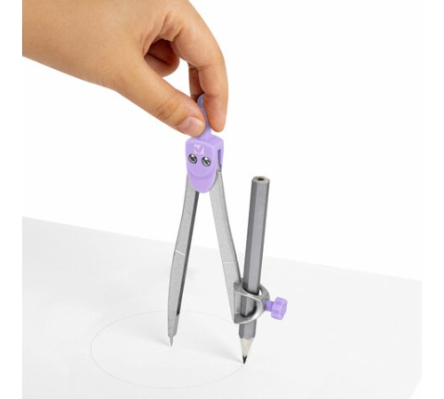 Готовальня BRAUBERG SCHOOL KIT, 11 предметов, циркуль 115 мм, циркуль 125 мм, чертежные принадлежности, лавандовый цвет, 210714 Готовальня BRAUBERG SCHOOL KIT, 11 предметов, циркуль 115 мм, циркуль 125 мм, чертежные принадлежности, лавандовый цвет, 210714