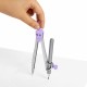 Готовальня BRAUBERG SCHOOL KIT, 11 предметов, циркуль 115 мм, циркуль 125 мм, чертежные принадлежности, лавандовый цвет, 210714