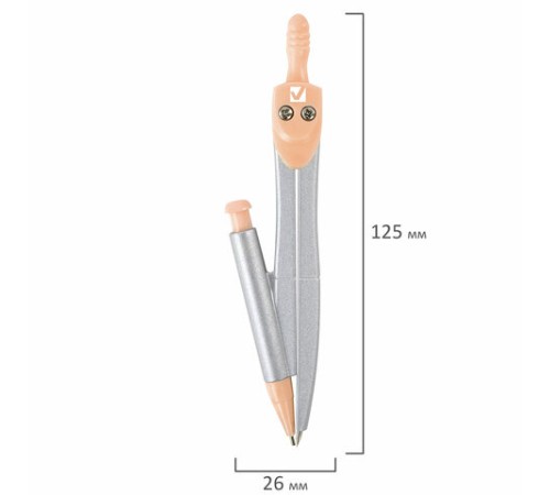 Готовальня BRAUBERG SCHOOL KIT, 9 предметов, циркуль 125 мм, чертежные принадлежности, персиковый цвет, 210715 Готовальня BRAUBERG SCHOOL KIT, 9 предметов, циркуль 125 мм, чертежные принадлежности, персиковый цвет, 210715