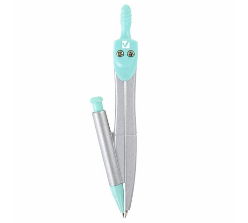 Готовальня BRAUBERG SCHOOL KIT, 9 предметов, циркуль 125 мм, чертежные принадлежности, мятный цвет, 210716 Готовальня BRAUBERG SCHOOL KIT, 9 предметов, циркуль 125 мм, чертежные принадлежности, мятный цвет, 210716