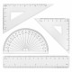 Готовальня BRAUBERG SCHOOL KIT, 11 предметов, циркуль 115 мм, циркуль 125 мм, чертежные принадлежности, персиковый цвет, 210717