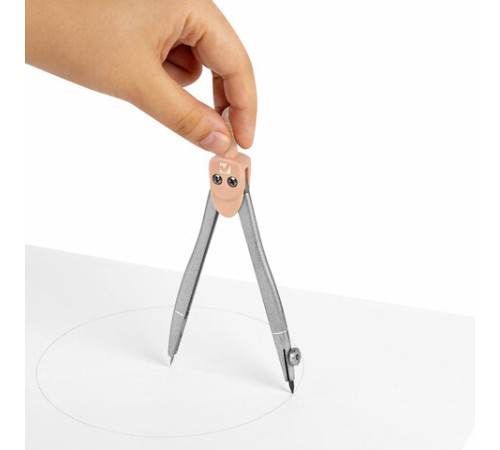 Готовальня BRAUBERG SCHOOL KIT, 11 предметов, циркуль 115 мм, циркуль 125 мм, чертежные принадлежности, персиковый цвет, 210717