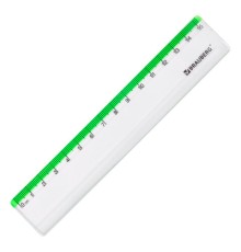 Линейка пластиковая 15 см BRAUBERG 
