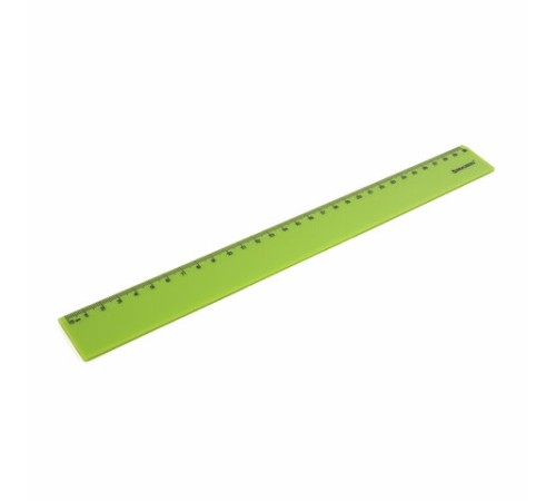 Линейка пластиковая 30 см BRAUBERG "NEON", ассорти, пакет, 210751