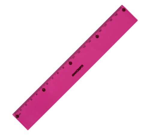 Линейка пластиковая 20 см ЮНЛАНДИЯ 