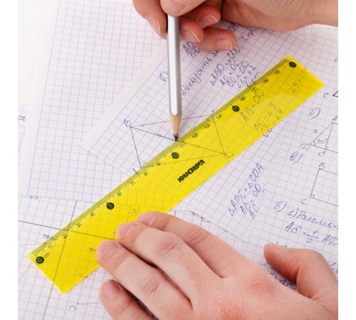 Линейка пластиковая 20 см ЮНЛАНДИЯ 