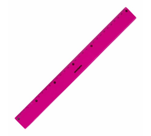 Линейка пластиковая 30 см ЮНЛАНДИЯ "Color", тонированная, ассорти, 210754