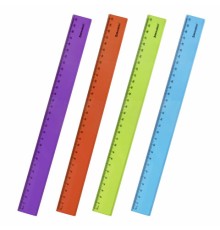 Линейка пластиковая 30 см BRAUBERG 