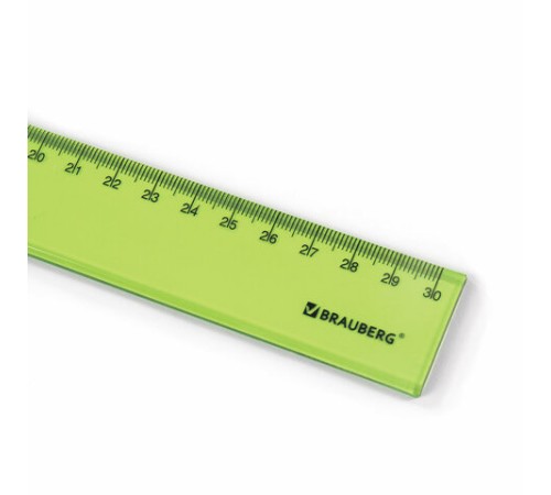 Линейка пластиковая 30 см BRAUBERG "FRUITY", тонированная, ассорти, 210767 Линейка пластиковая 30 см BRAUBERG "FRUITY", тонированная, ассорти, 210767