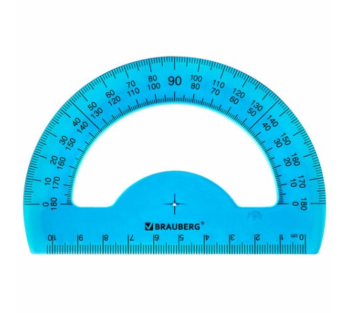 Транспортир 10 см BRAUBERG "FRUITY", 180 градусов, пластик, тонированный, ассорти, 210768 Транспортир 10 см BRAUBERG "FRUITY", 180 градусов, пластик, тонированный, ассорти, 210768