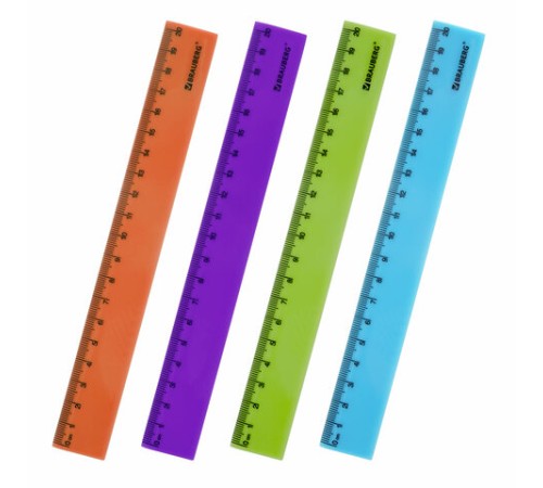 Линейка пластиковая 20 см, BRAUBERG "NEON", ассорти, пакет, 210773 Линейка пластиковая 20 см, BRAUBERG "NEON", ассорти, пакет, 210773