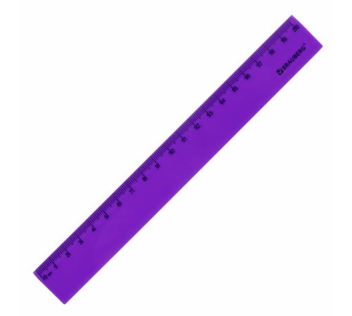 Линейка пластиковая 20 см, BRAUBERG "NEON", ассорти, пакет, 210773 Линейка пластиковая 20 см, BRAUBERG "NEON", ассорти, пакет, 210773