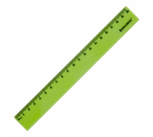 Линейка пластиковая 20 см, BRAUBERG "NEON", ассорти, пакет, 210773 Линейка пластиковая 20 см, BRAUBERG "NEON", ассорти, пакет, 210773