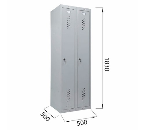 Шкаф металлический для одежды BRABIX "LK 21-50", 2 секции, 1830х500х500 мм, 29 кг, 291379 Шкаф металлический для одежды BRABIX "LK 21-50", 2 секции, 1830х500х500 мм, 29 кг, 291379