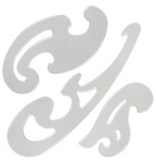 Лекало, НАБОР 3 шт., ОСТРОВ СОКРОВИЩ, 25 см, 17 см, 12 см, тонированные, европодвес, 210784