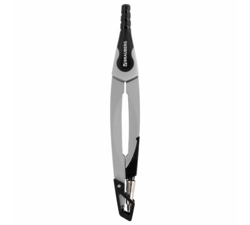 Циркуль с защитным колпачком BRAUBERG "ULTRA", 135 мм, графитовый, блистер, 210817
