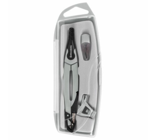 Готовальня BRAUBERG ULTRA, 4 предмета: циркуль 135 мм, запасные грифели, насадка, графитовый цвет, 210821 Готовальня BRAUBERG ULTRA, 4 предмета: циркуль 135 мм, запасные грифели, насадка, графитовый цвет, 210821