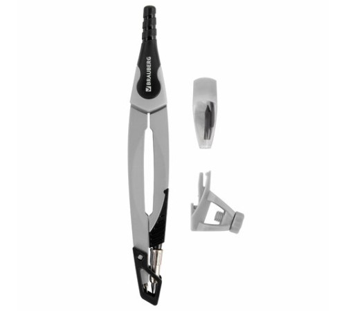 Готовальня BRAUBERG ULTRA, 4 предмета: циркуль 135 мм, запасные грифели, насадка, графитовый цвет, 210821 Готовальня BRAUBERG ULTRA, 4 предмета: циркуль 135 мм, запасные грифели, насадка, графитовый цвет, 210821