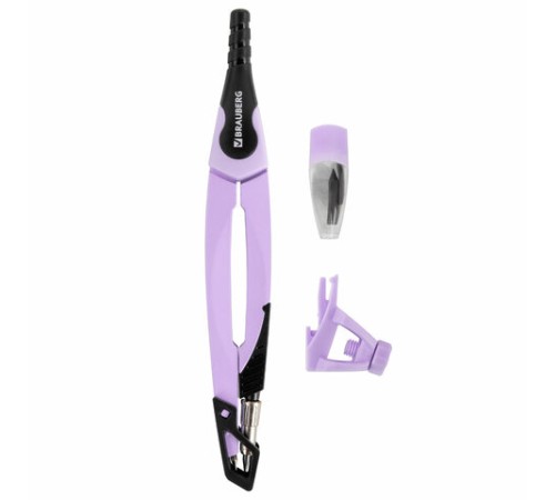 Готовальня BRAUBERG ULTRA, 4 предмета: циркуль 135 мм, запасной грифель, насадка, лавандовый цвет, 210823 Готовальня BRAUBERG ULTRA, 4 предмета: циркуль 135 мм, запасной грифель, насадка, лавандовый цвет, 210823