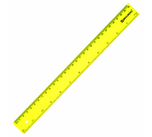 Линейка пластиковая 30 см, BRAUBERG, неоновая, ассорти, 210839 Линейка пластиковая 30 см, BRAUBERG, неоновая, ассорти, 210839