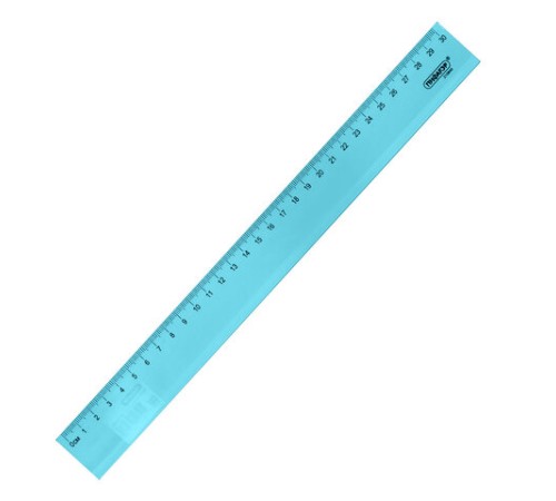 Линейка пластиковая 30 см, ПИФАГОР, прозрачная, неоновая, ассорти, 210840