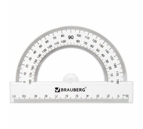 Набор чертежный BRAUBERG (линейка 20 см, 2 треугольника, транспортир), прозрачный, 210853 Набор чертежный BRAUBERG (линейка 20 см, 2 треугольника, транспортир), прозрачный, 210853