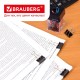 Зажимы для бумаг BRAUBERG, КОМПЛЕКТ 12 шт., 25 мм, на 100 листов, черные, картонная коробка, 220558