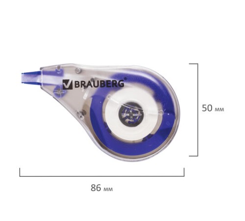 Корректирующая лента BRAUBERG, 4 мм х 8 м, в упаковке с европодвесом, 220640 Корректирующая лента BRAUBERG, 4 мм х 8 м, в упаковке с европодвесом, 220640