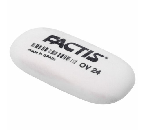 Ластик FACTIS OV 24 (Испания), 49х24х9 мм, цвет ассорти, овальный, мягкий, CMFOV24