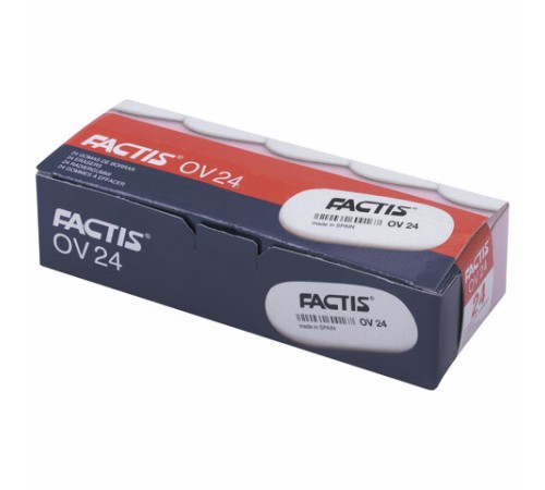 Ластик FACTIS OV 24 (Испания), 49х24х9 мм, цвет ассорти, овальный, мягкий, CMFOV24