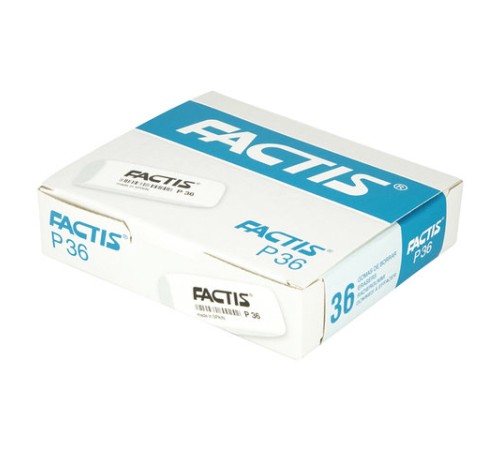 Ластик FACTIS P 36 (Испания), 56х20х9 мм, белый, прямоугольный, скошенные края, CPFP36B
