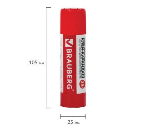 Клей-карандаш BRAUBERG, 25 г, 220871 Клей-карандаш BRAUBERG, 25 г, 220871