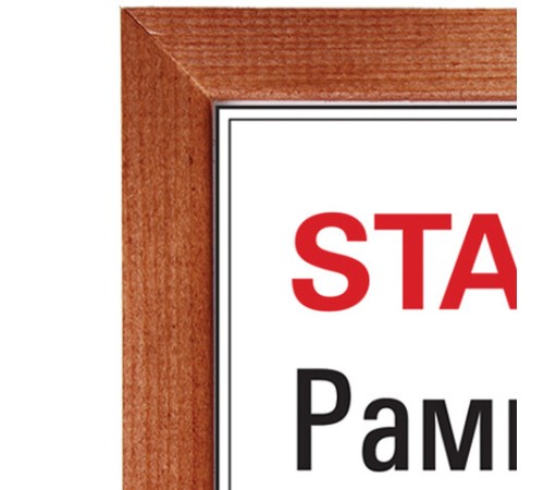 Рамка 21х30 см, дерево, багет 20 мм, STAFF, темно-коричневая, стекло, 390716