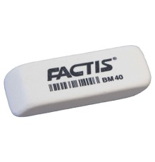 Ластик FACTIS BM 40 (Испания), 52х20х7 мм, белый, прямоугольный, скошенные края, CNFBM40