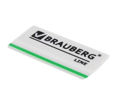 Ластик BRAUBERG "Line", 57х18х8 мм, белый, прямоугольный, скошенные края, 221036 Ластик BRAUBERG "Line", 57х18х8 мм, белый, прямоугольный, скошенные края, 221036